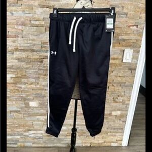 Under Armour Black Sweatpants Tapered Fit girls large